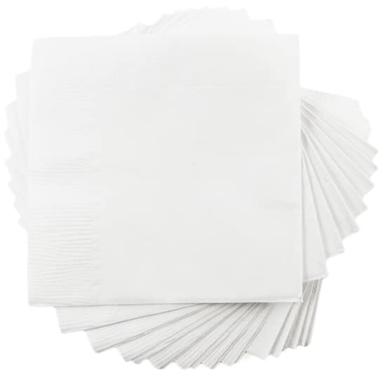 JAM Paper White Small Beverage Napkins, 600ct.